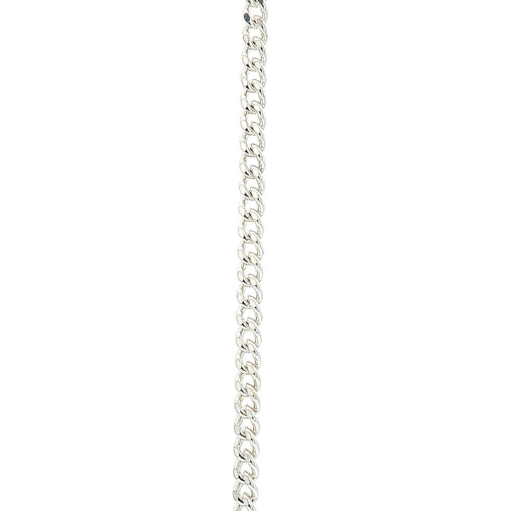 Sterling silver curb link chai