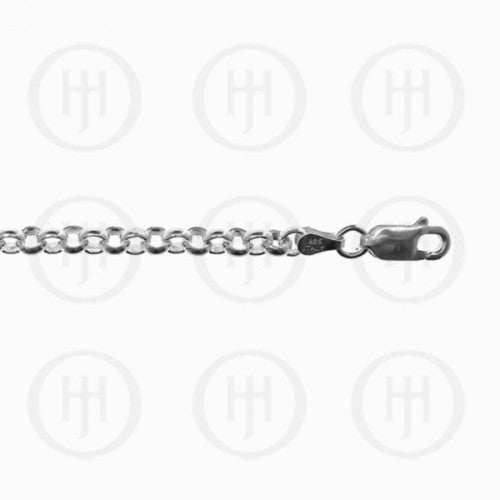 Silver 3.9mm Rolo Bracelet- 8"