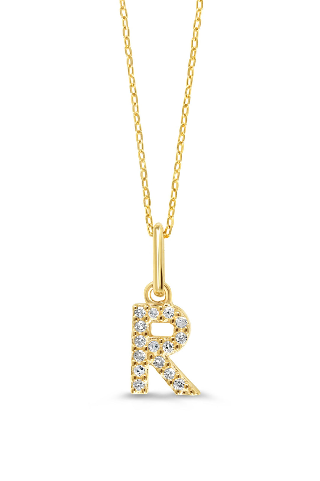 10K Initial "R" Pendant 0.05TDW