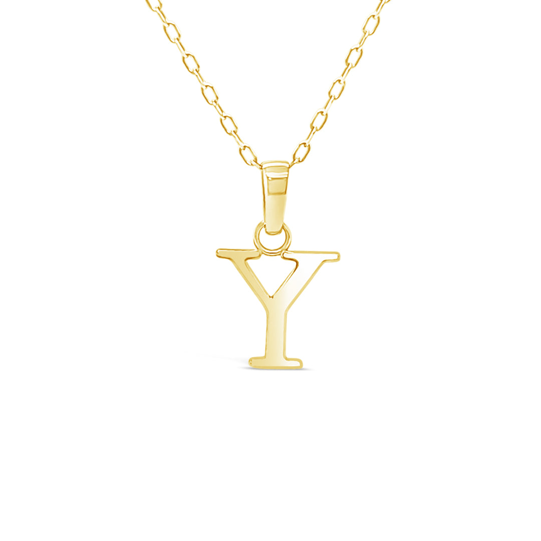 10KY "Y" Inital Pendant