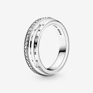 RETIRED - FINAL SALE  Triple Band Pavé Ring, size 7.5