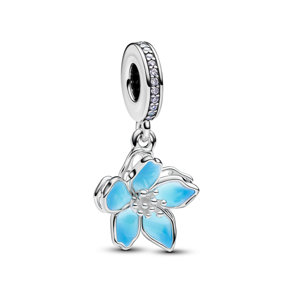 Pandora Blue Blossom Dangle Charm