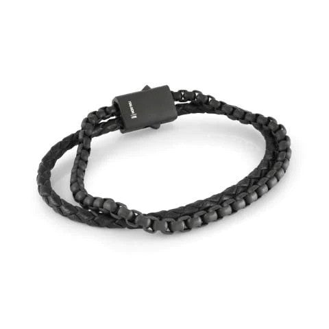 weaved Steel double bracelet b