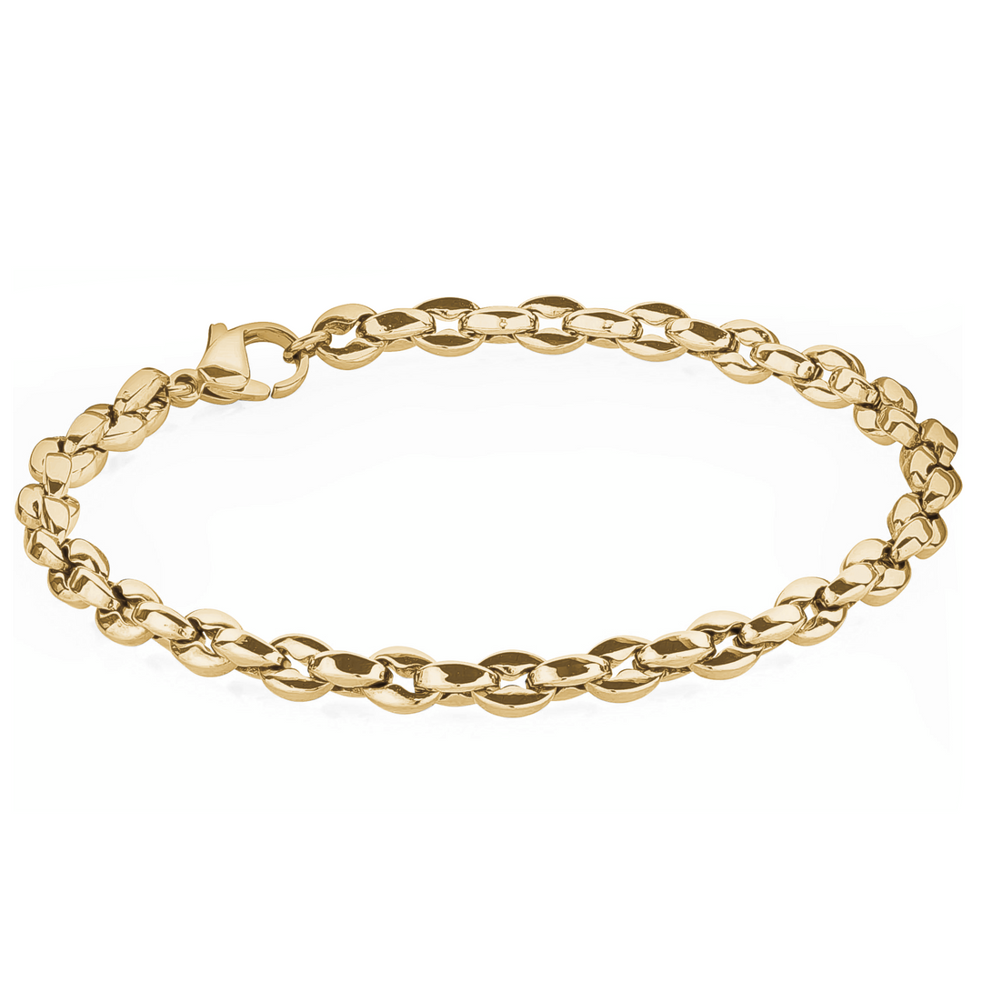 Italgem Steel Fancy Link Bracelet, 8.5