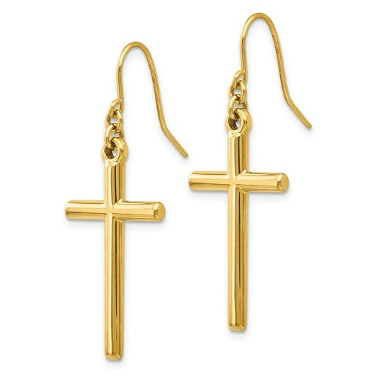 14k yellow gold hollow tube cr