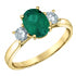 10K Lab-Grown Diamond & Ruby Ring