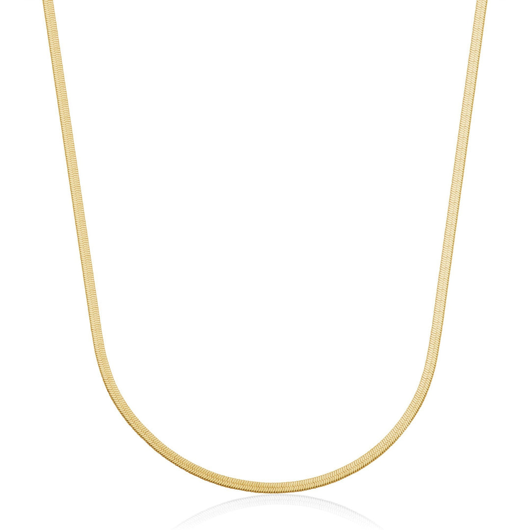 Gold Plated Herringbone Chain, 20"