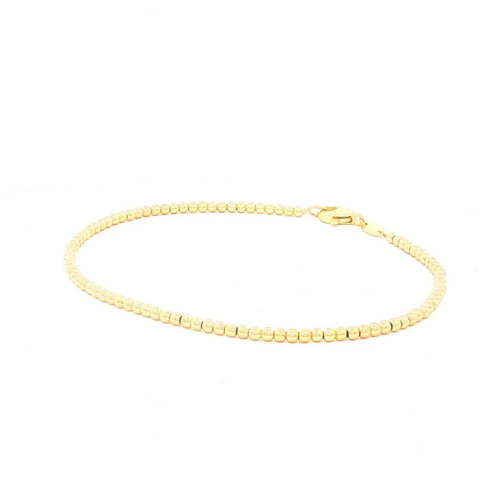 10k yellow gold 2mm beaded bra