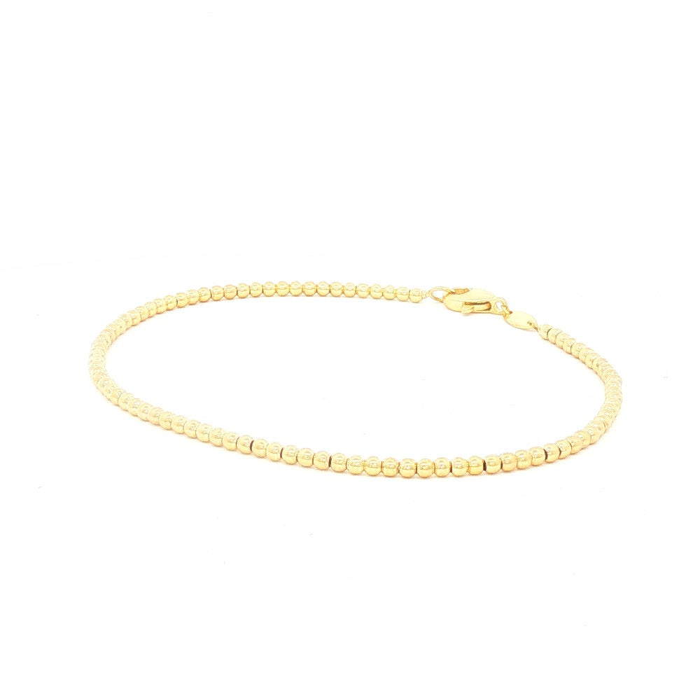 10k yellow gold 2mm beaded bra