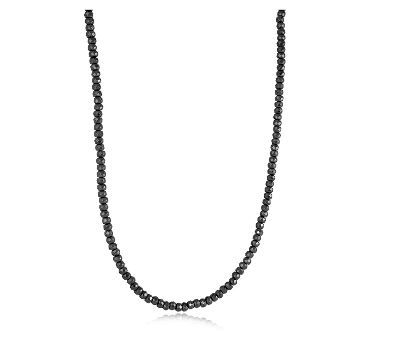 Italgem Steel Gunmetal 3MM Hematite Necklace