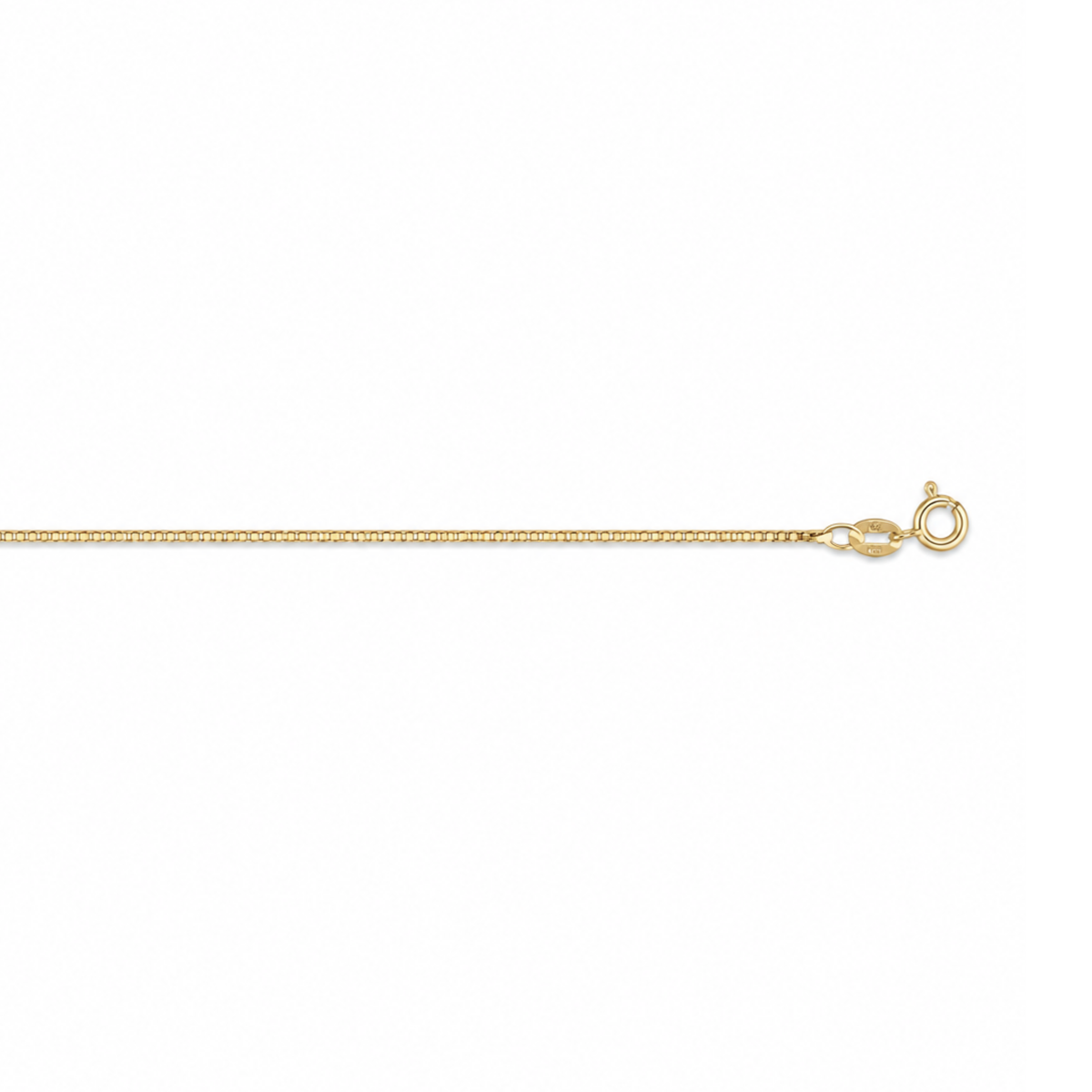 Gold Vermeil Box Link (1.0mm) Chain, 22"