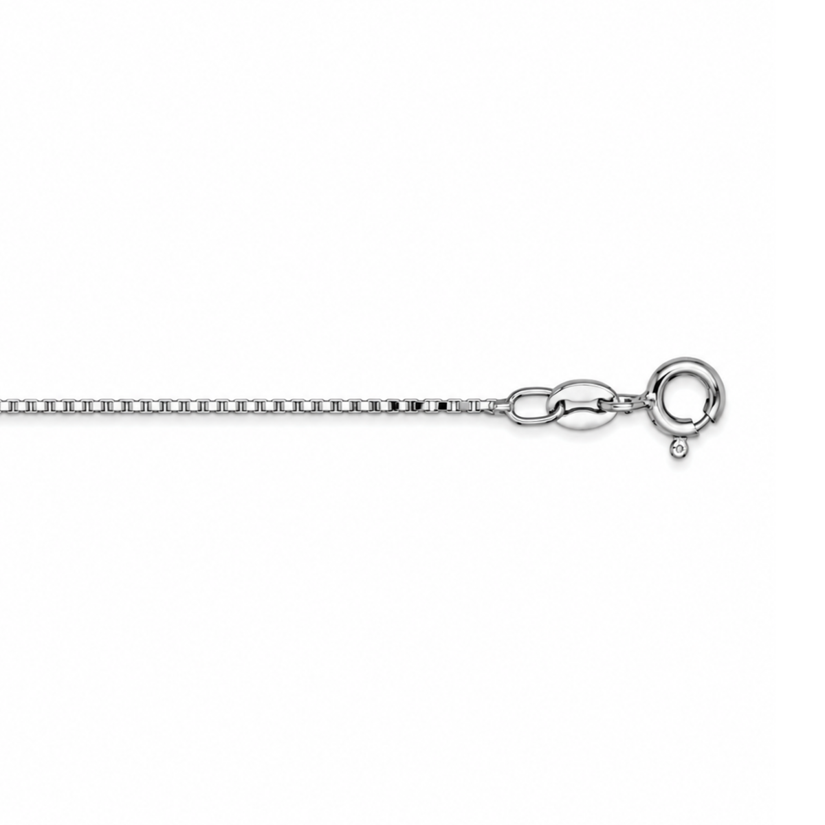 Silver Box Link (1.0mm) Chain, 18"