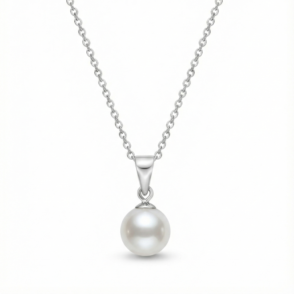 14K Single Pearl Drop Pendant