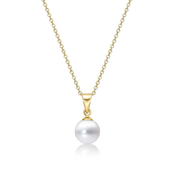 14K Single Pearl Drop Pendant