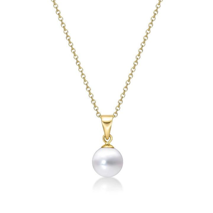 14K Single Pearl Drop Pendant