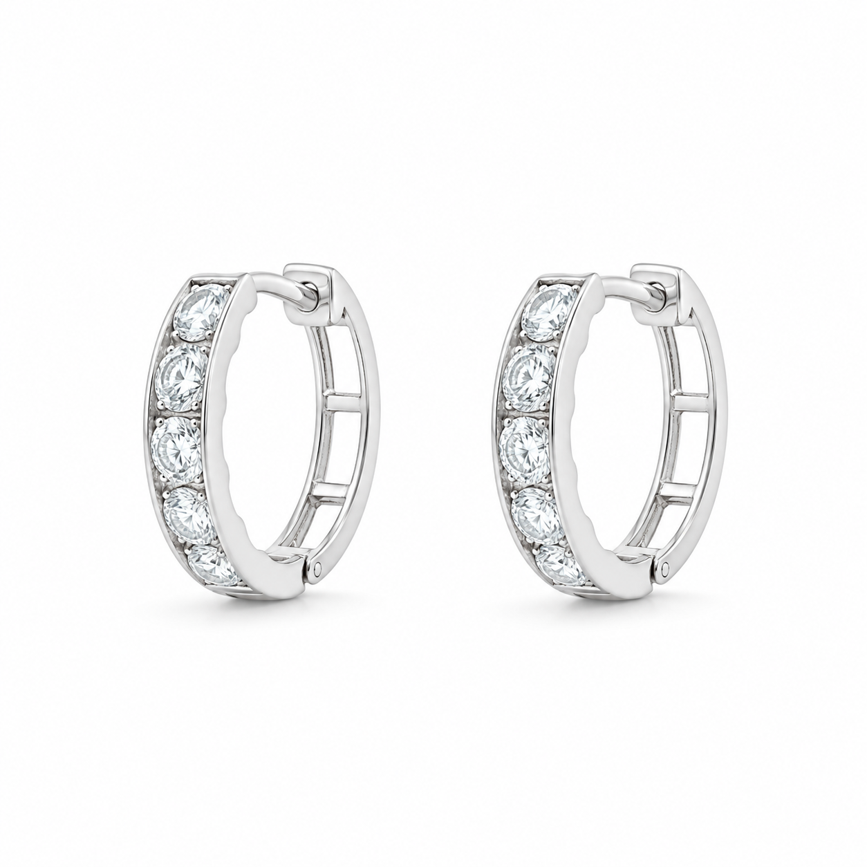 10k white gold 12 x 2.5mm cubi