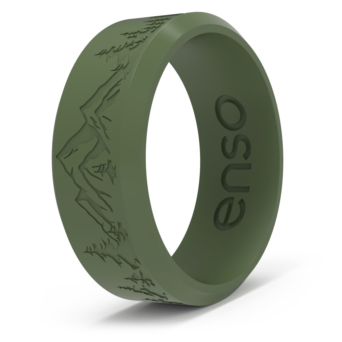 ETCHED BEVEL SILICONE RING - Size 11