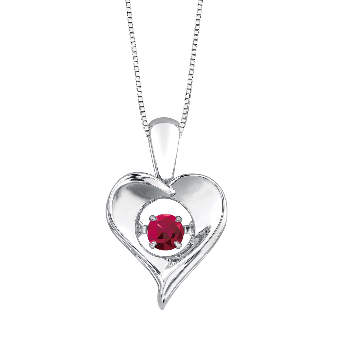 Pulse July Heart Pendant