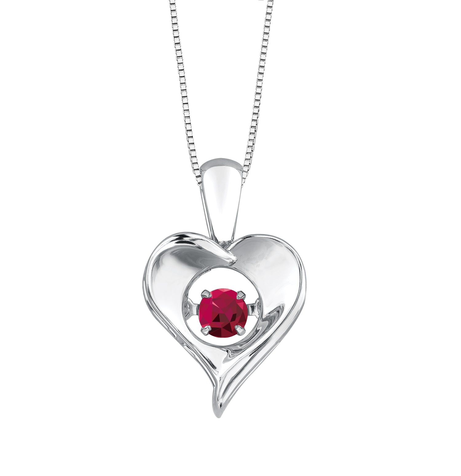Pulse July Heart Pendant