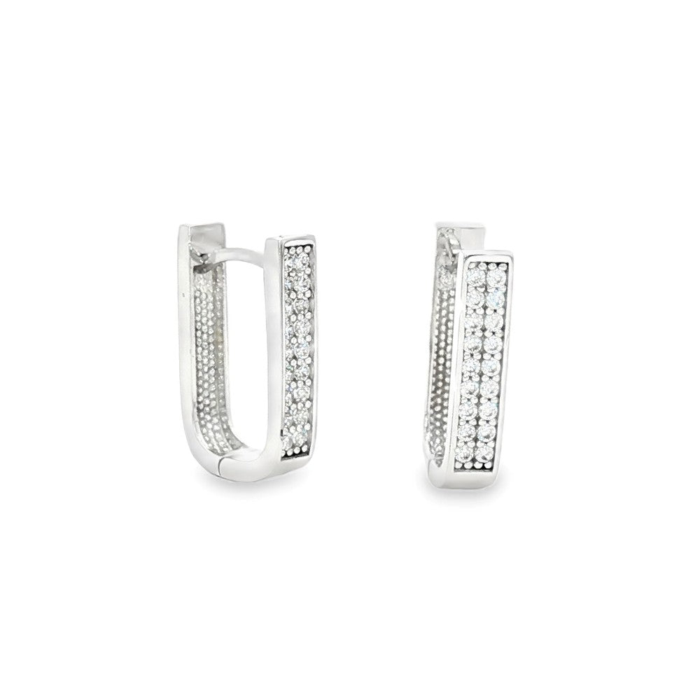 10k white gold 14.6x3mm u-shap