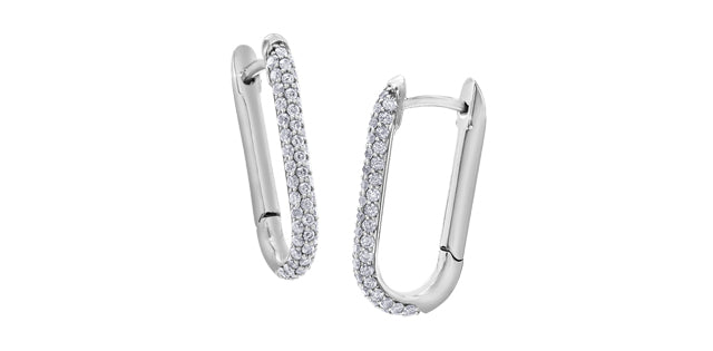 Diamond Envy 10k Gold Diamond Hoop Earrings. 0.76tdw