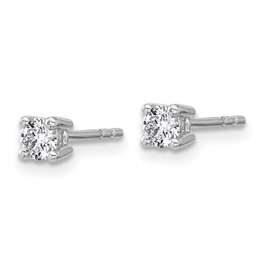 14K White Gold 0.33ctw Round Lab-Grown Diamond Stud Earrings