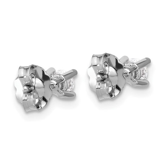 14K White Gold 0.50ctw Round Lab-Grown Diamond Stud Earrings