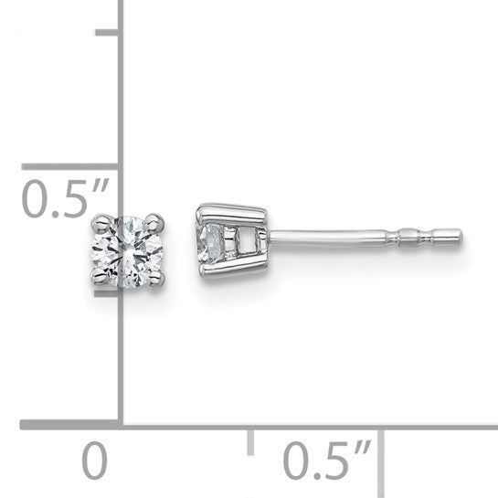 14K White Gold 0.50ctw Round Lab-Grown Diamond Stud Earrings