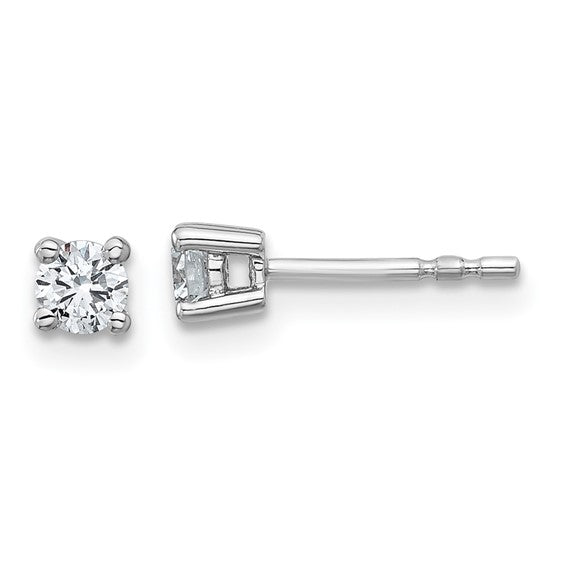 14K White Gold 0.33ctw Round Lab-Grown Diamond Stud Earrings