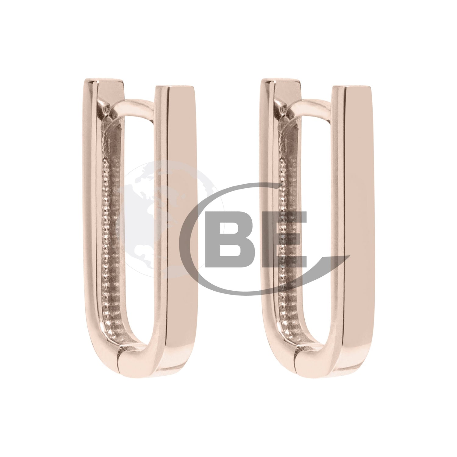10k rose gold U shaped 13 x 9