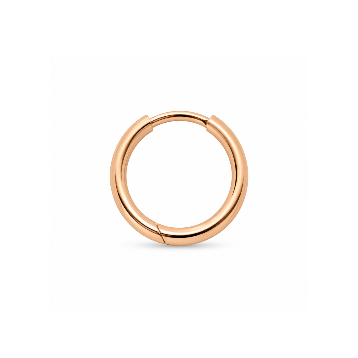 10k Rose Gold Small 12 mm Huggie Hoop Earrings