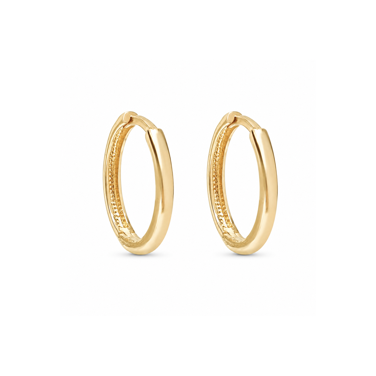 10k Rounded Huggie Hoop Earrings