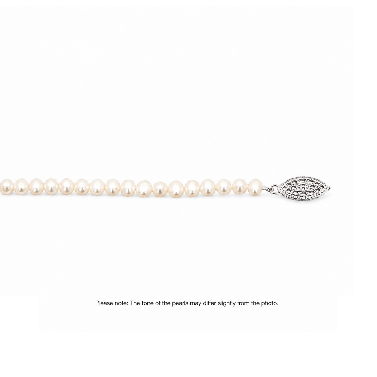 Freshwater Pearl Bracelet with Filigree Clasp