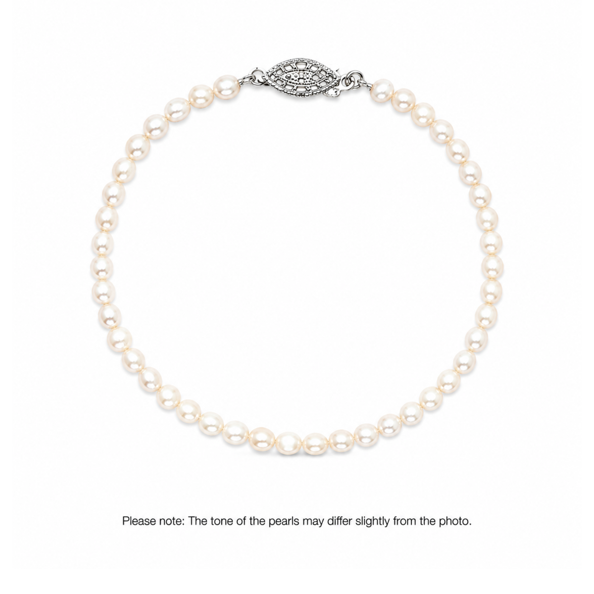 Freshwater Pearl Bracelet with Filigree Clasp