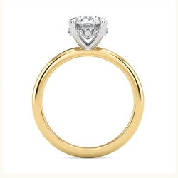 Malo Creations 14K Two-Tone Gold 1.84 tdw Oval Lab Diamond Ring