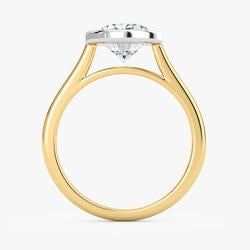 Malo Creations 14K Two-Tone Gold 1.51ct Oval Lab Diamond Ring
