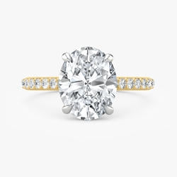 Malo Creations 14K Two-Tone Gold 1.84 tdw Oval Lab Diamond Ring