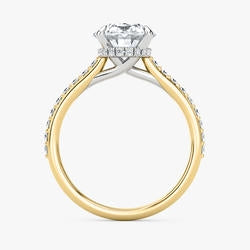 Malo Creations 14K Two-Tone Gold 1.84 tdw Oval Lab Diamond Ring