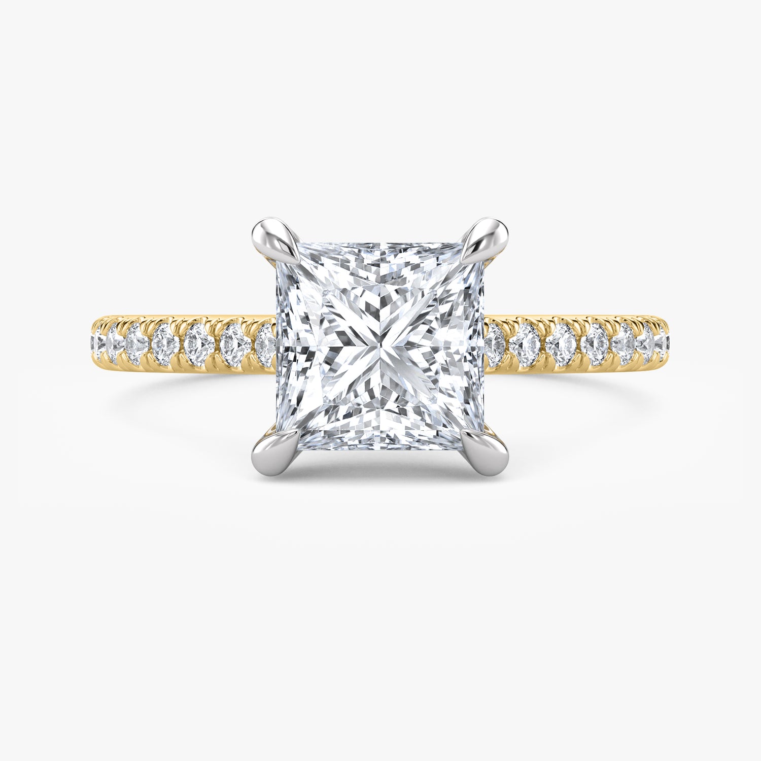 Malo Creations 14K Two-Tone Gold 2.38 tdw Emerald-Cut Lab Ring