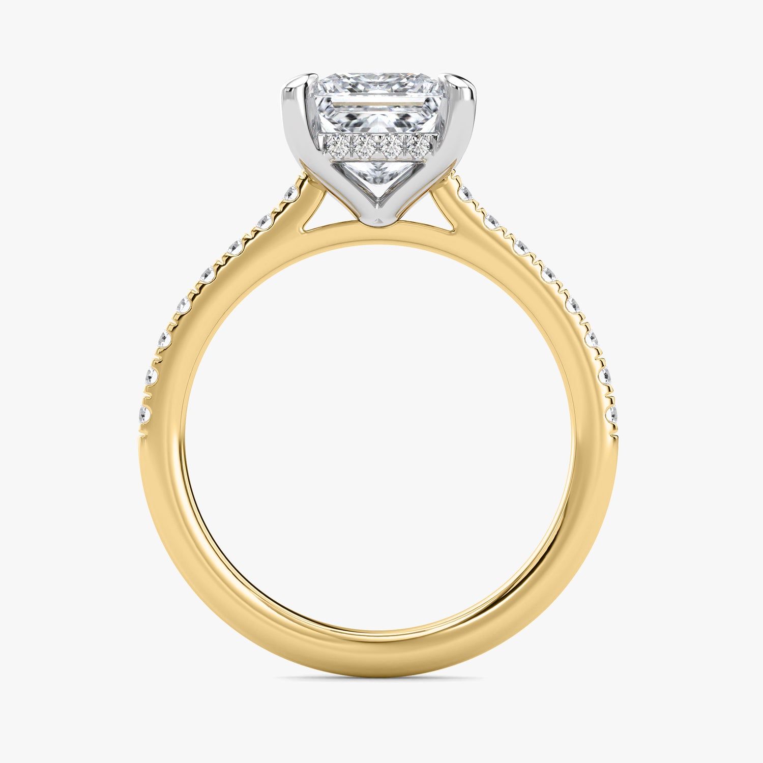 Malo Creations 14K Two-Tone Gold 2.38 tdw Emerald-Cut Lab Ring