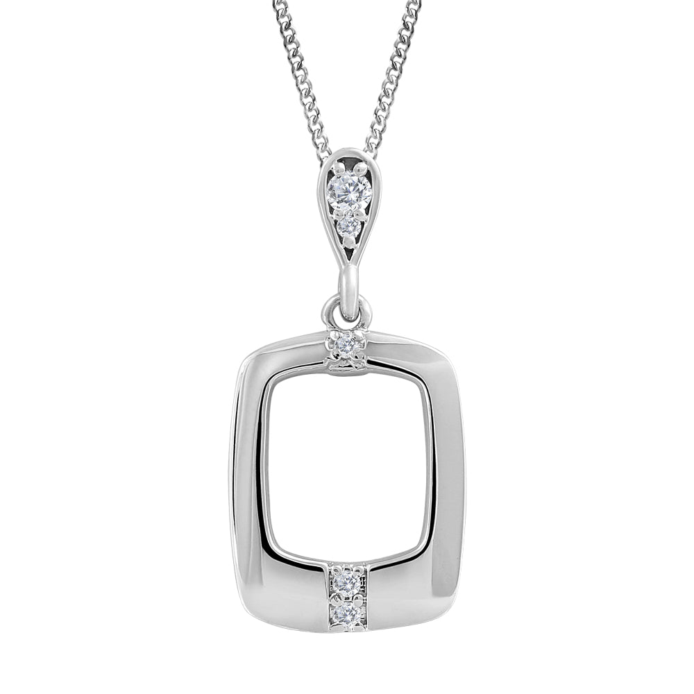10 Karat 0.027TDW Diamond Necklace, 18"