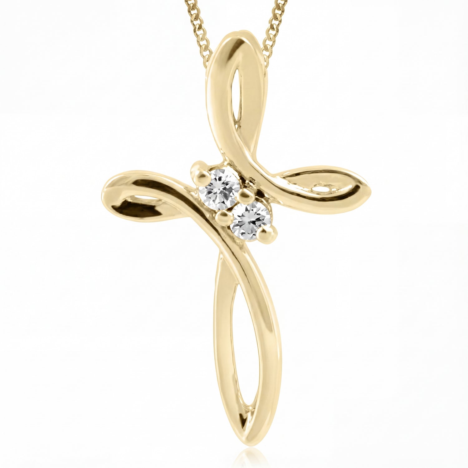 Fire & Ice 10k yellow gold cro