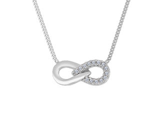 10K Infinity Necklace 0.04TDW