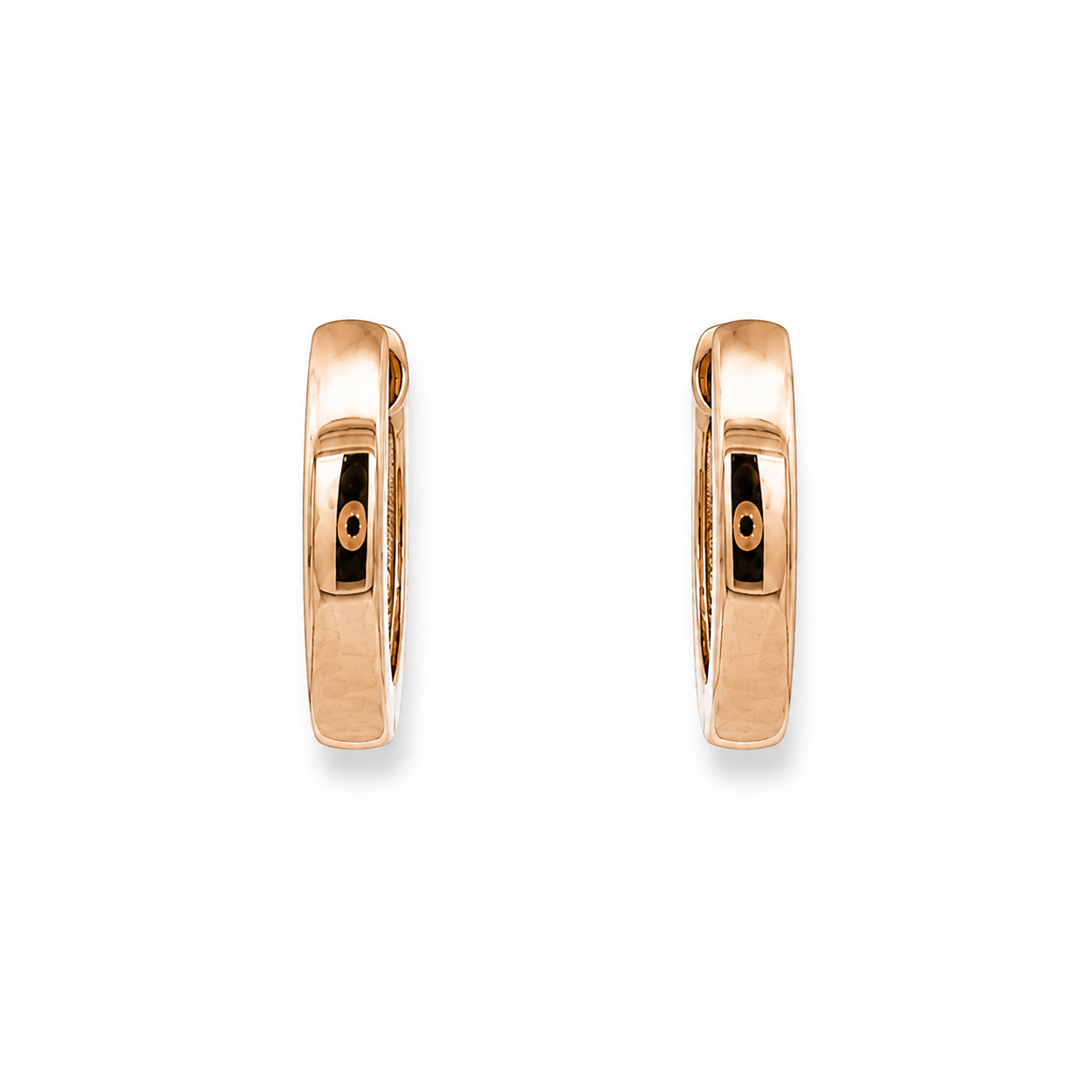 10K Rose Gold Polished Hoop Earrings