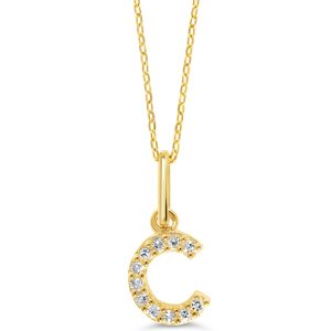 10K Initial "C" Pendant 0.04TDW