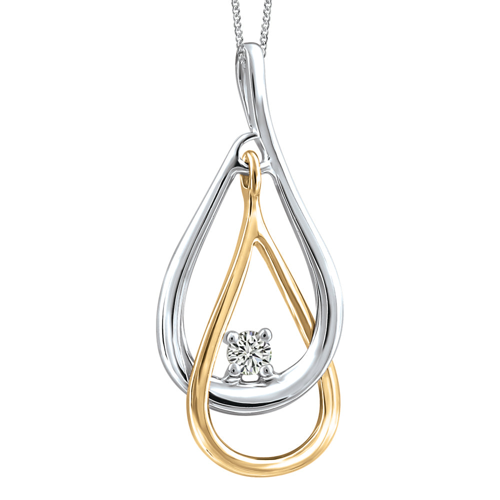 FINAL SALE - 10 Karat 0.06TDW Diamond Necklace