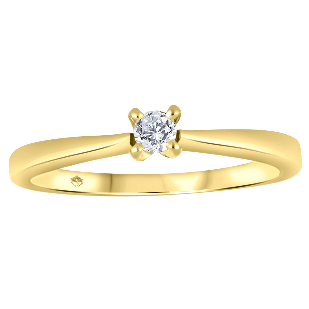 Solitaire Engagement Ring, 0.097 CT Center