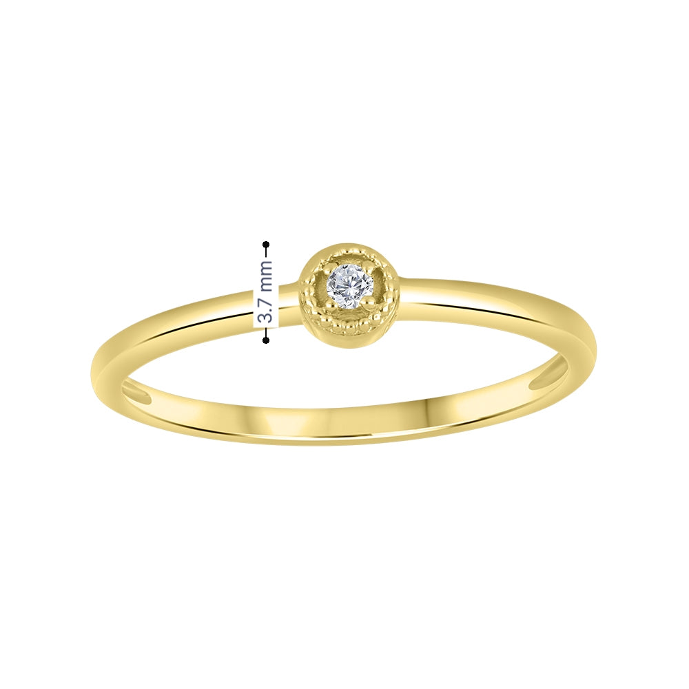 10 Karat Promise Diamond Ring, 0.02 CT Center