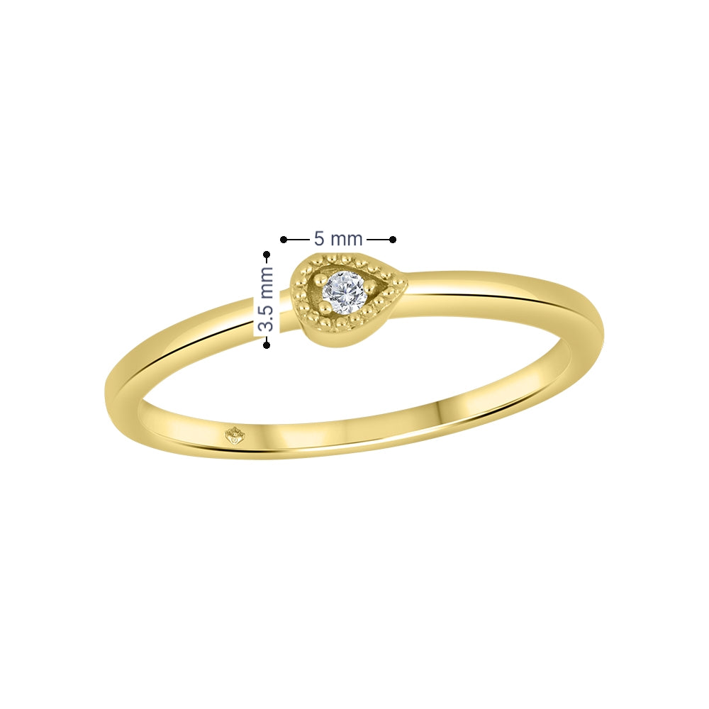 10 Karat Promise Diamond Ring, 0.02 CT Center