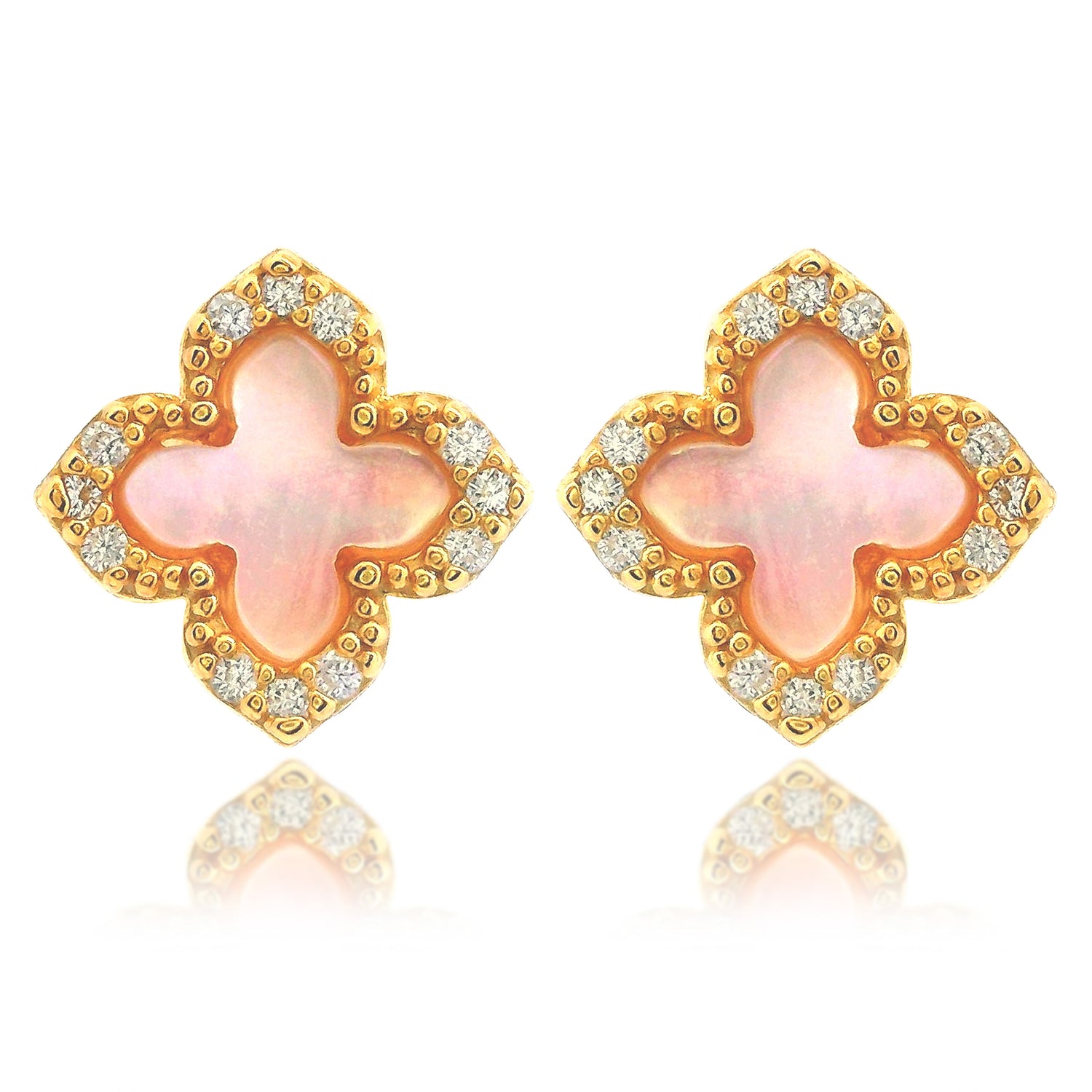 Fairwater MOP Clover Stud Earrings